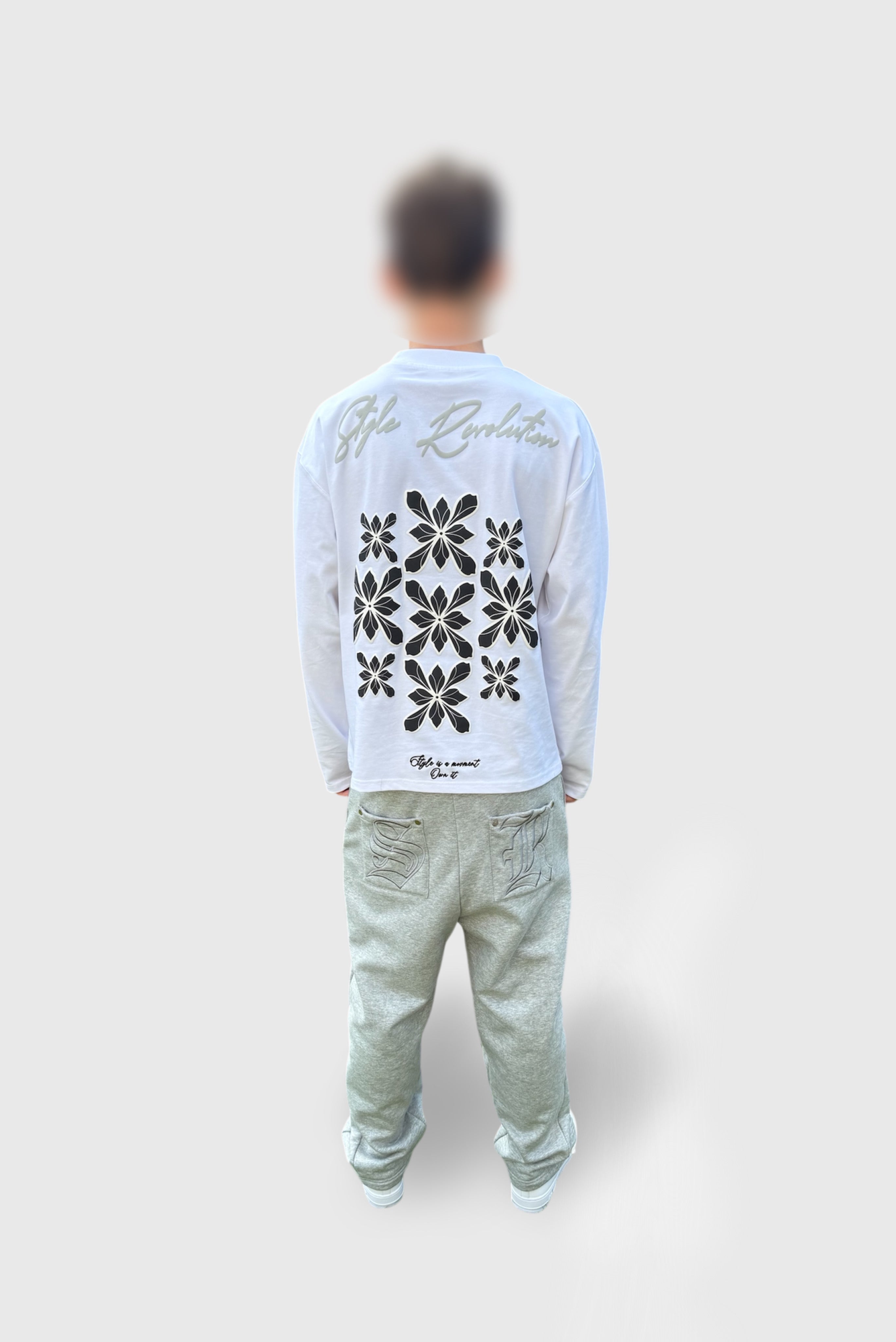 Flared joggers - Embroidered